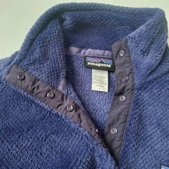 Patagonia Re-Tool Snap-T Indigo Purple Fleece Pullover Sweatshirt Women's Small - Picture 6 of 15